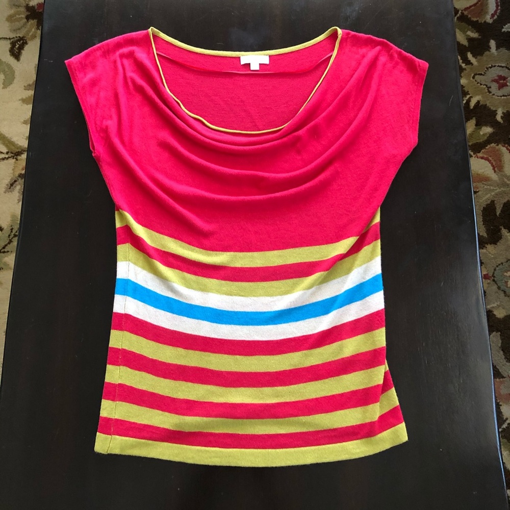 European Solar High Quality Cowl Neck Knit Blouse